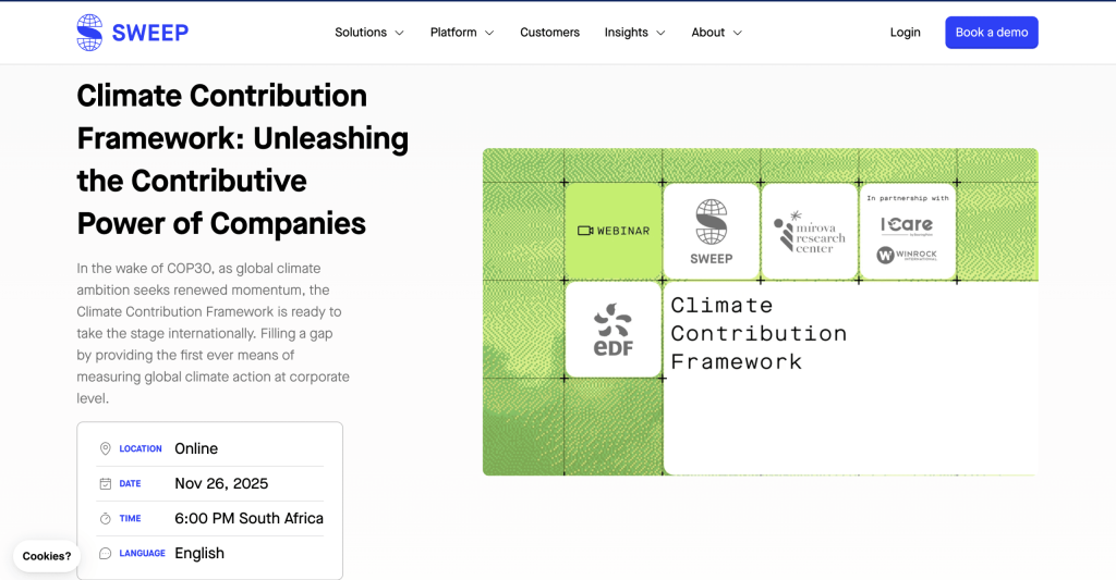 Mirova Research Center, Sweep Launch New Climate Contribution Framework to Measure Corporate Net Zero Impact