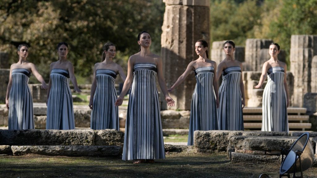 At emergency rehearsal, backup flame lit for 2026 Winter Games at Ancient Olympia