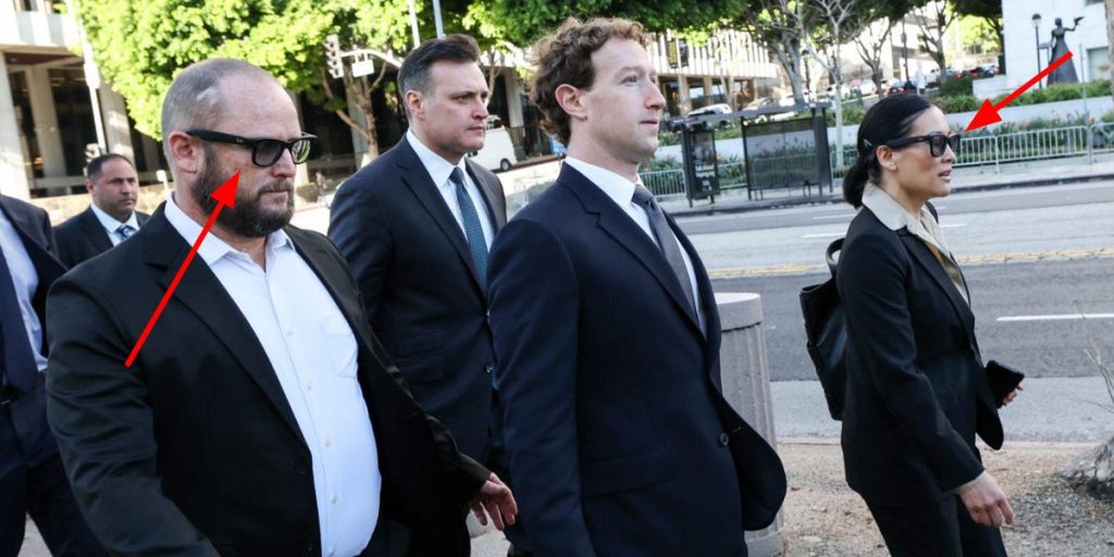Zuckerberg’s Courthouse Entourage Showed up in Meta Ray-Bans