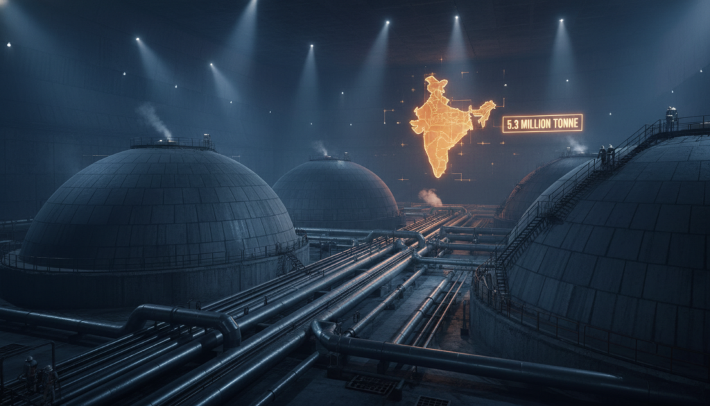 India Holds 5.3M Tonne Strategic Oil Reserves