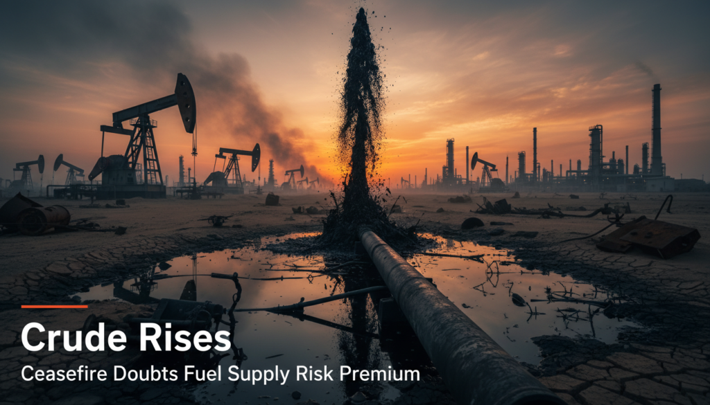 Crude Rises: Ceasefire Doubts Fuel Supply Risk Premium