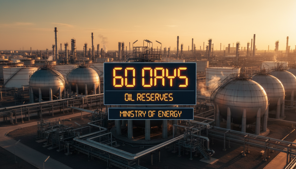 Ministry: Oil Reserves at 60 Days Ministry: Oil Reserves at 60 Days