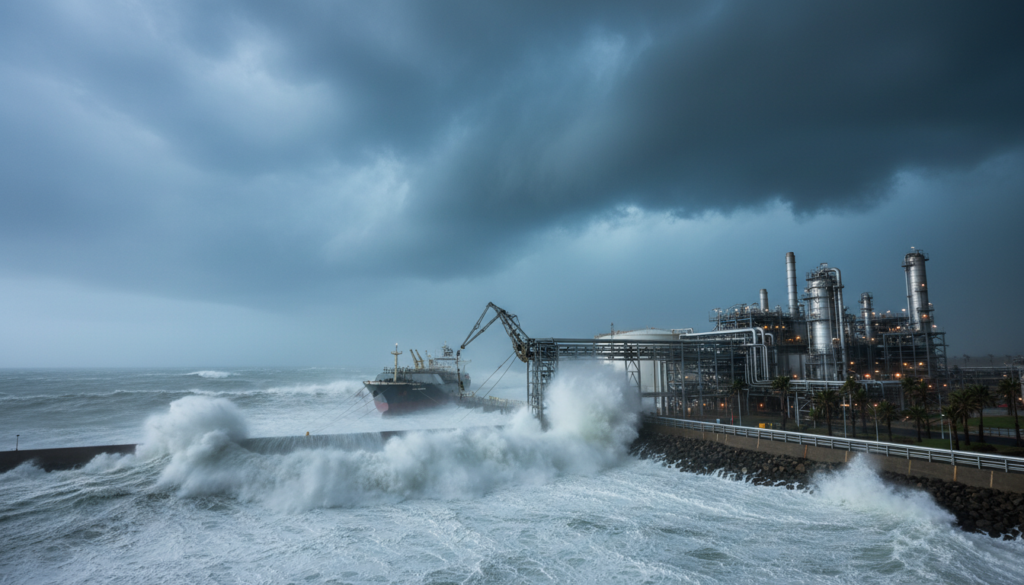 Cyclone Hits Top Aussie LNG, Halts Exports