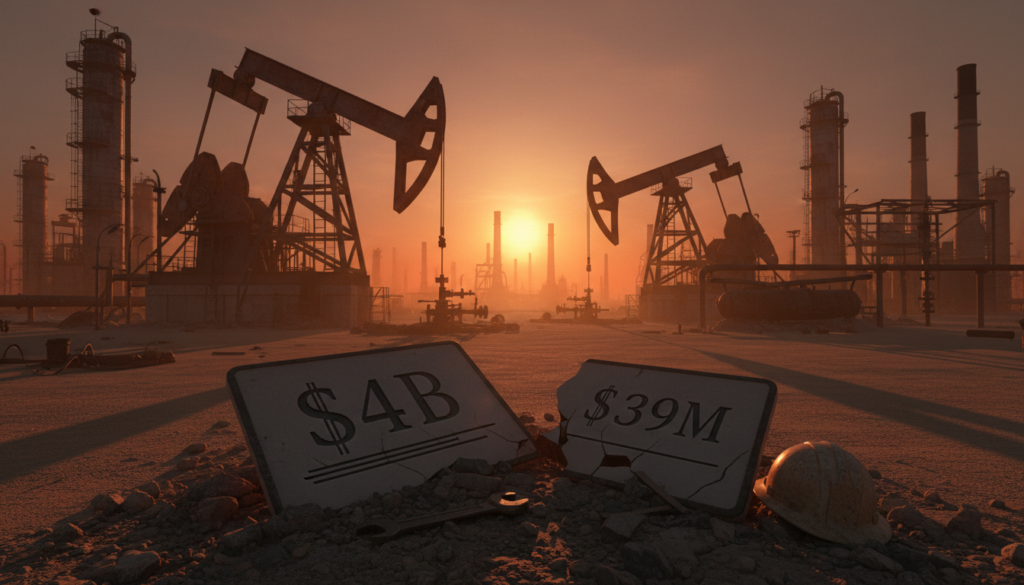 Oil & Gas Firm's $4B Valuation Crumbles to $39M Buy