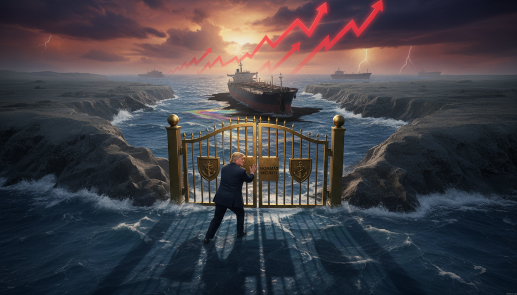 Trump pushes Hormuz security; oil supply risk up