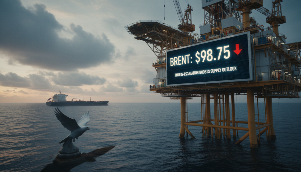 Brent Below $100 on Iran De-escalation