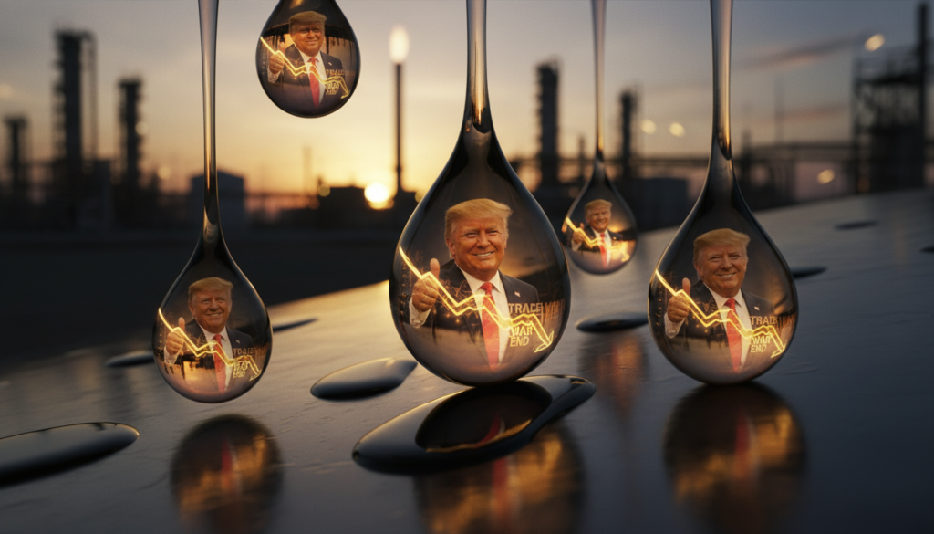 Oil drops as Trump signals end to trade war Oil drops as Trump signals end to trade war