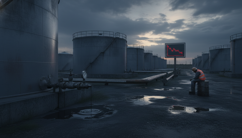 Crude Prices Fall on Inventory Build