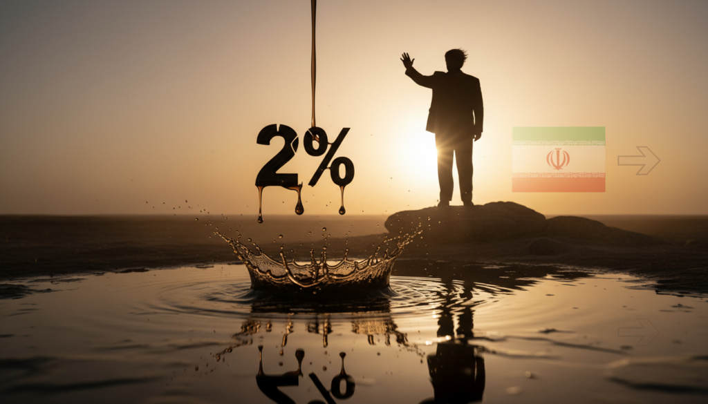 Oil drops 2% as Trump signals quick Iran exit