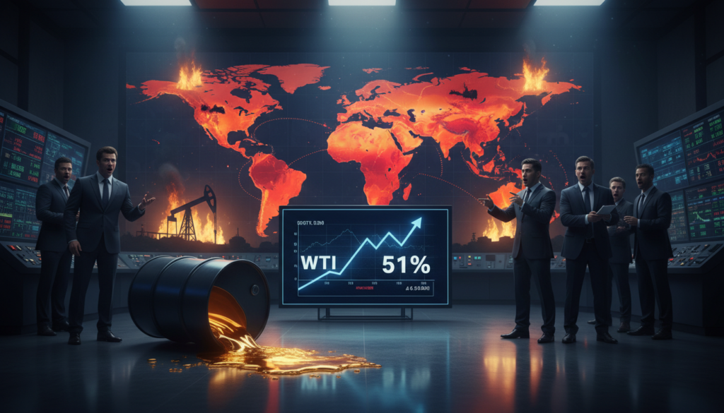 WTI Jumps 51% on Iran War Supply Shock