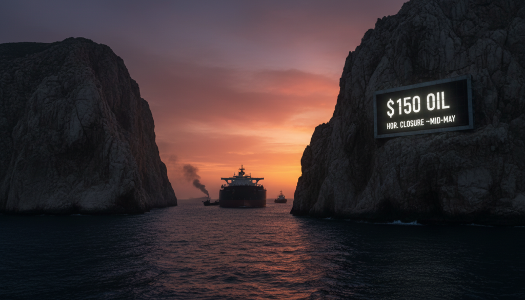 JPM: Hormuz Closure through Mid-May Means $150 Oil