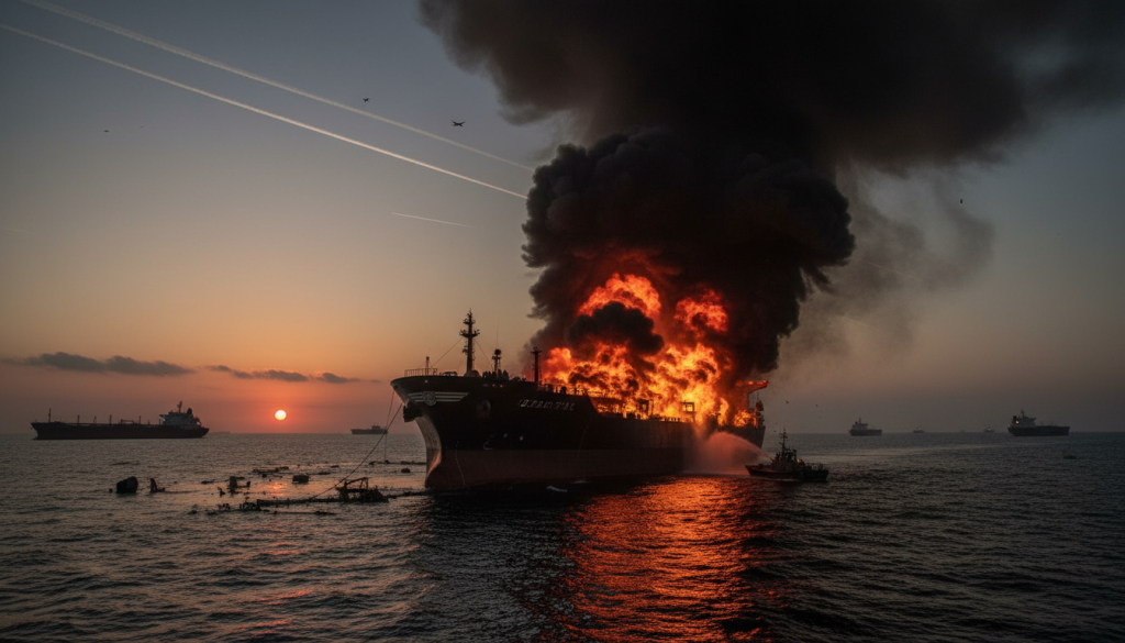 Mideast Tension: Tanker Blaze, Oil Supply at Risk Mideast Tension: Tanker Blaze, Oil Supply at Risk