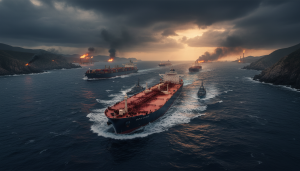 Oil Up: War Rages, China Ships Clear Strait