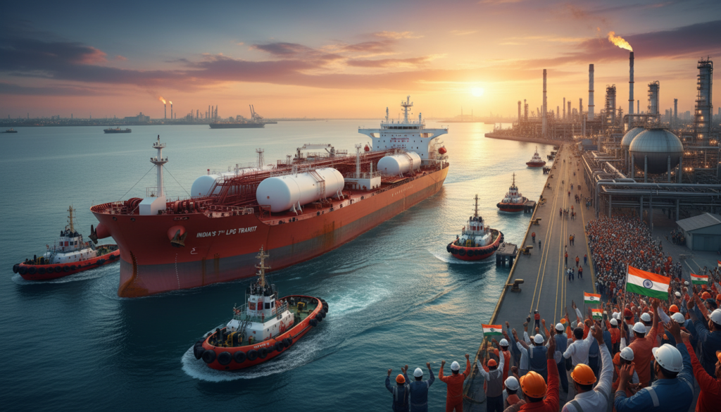 India's 7th LPG transit eases supply concerns.