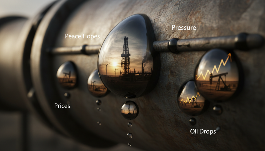 Oil Drops: Peace Hopes Pressure Prices Oil Drops: Peace Hopes Pressure Prices