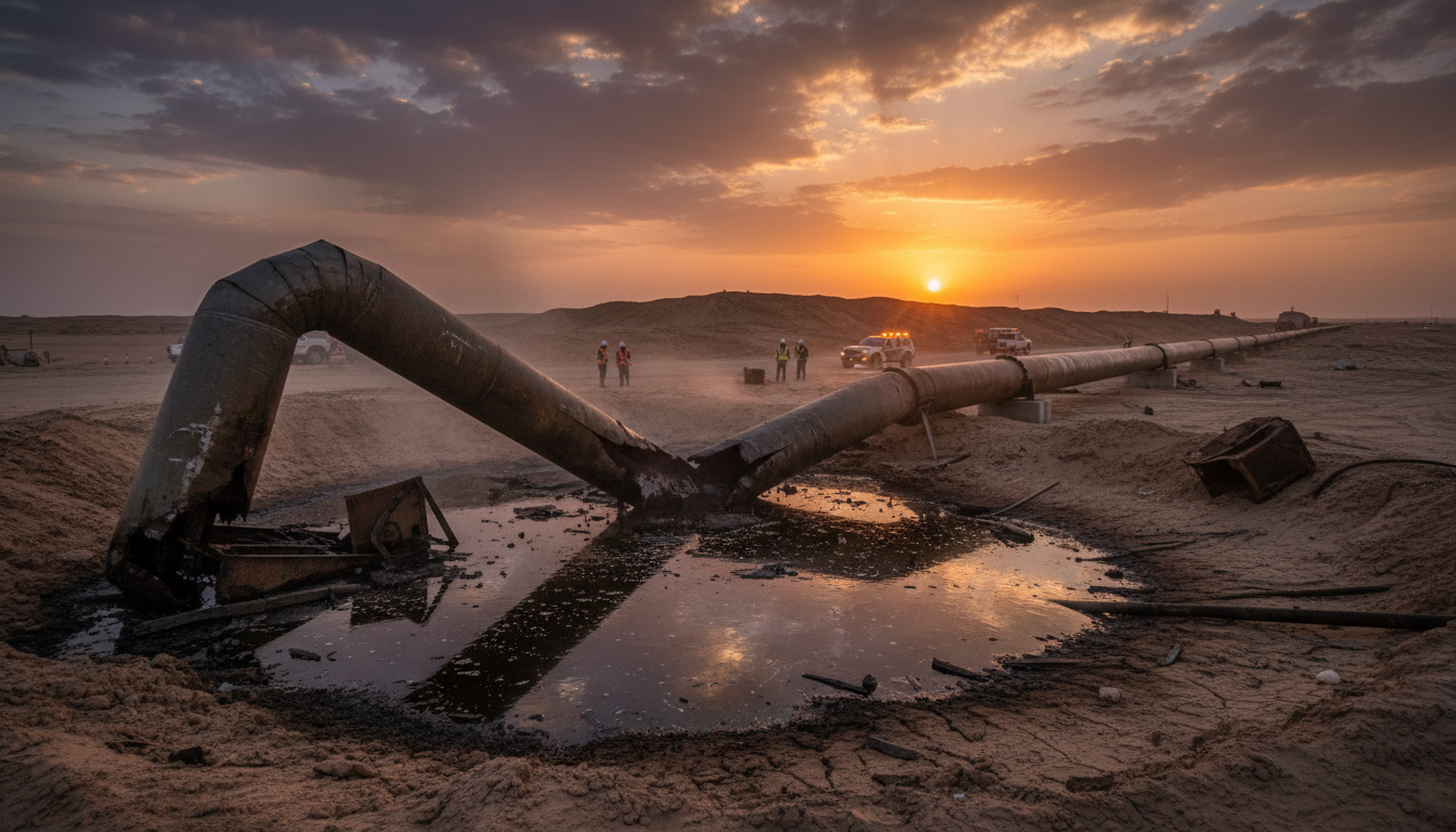 Saudi Bypass Pipeline Damaged; Supply Risk Rises