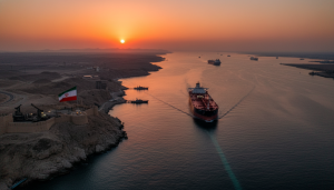 You are a headline writer for OilMarketCap.com. Write ONE new headline for this oil and gas news story. Rules: under 60 characters, investor-focused, no clickbait, no character counts, no options, no explanations. Return the headline only — nothing else. Story title: Hormuz on Edge: Ceasefire holds, but control and risk, shifts to Iran – Oil & Gas 360