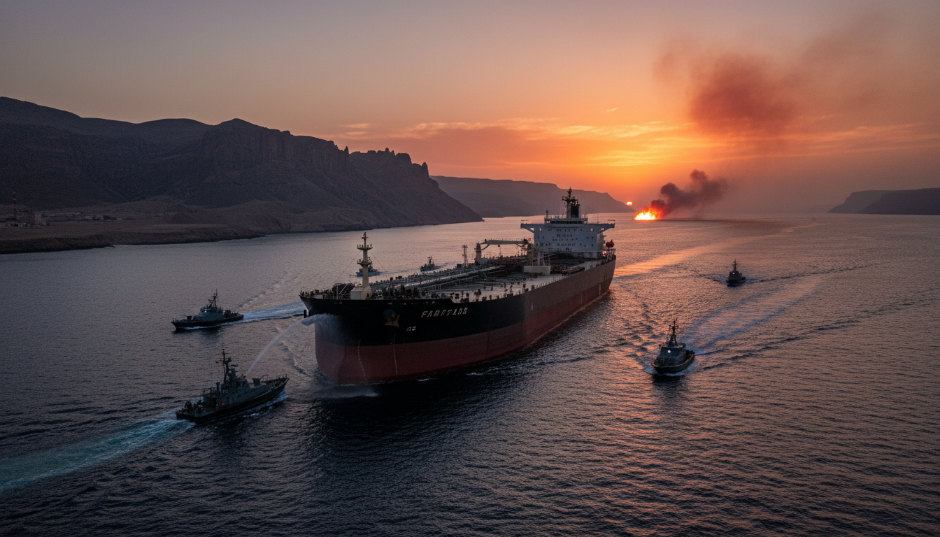 Hormuz Oil Risk Jumps on Tanker Blockade Test