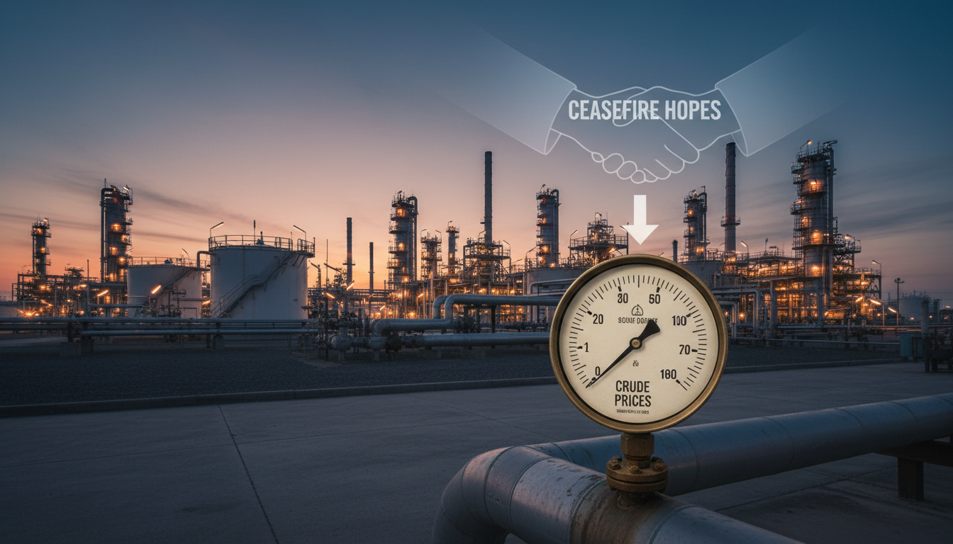 Ceasefire Hopes Pressure Crude Prices Lower