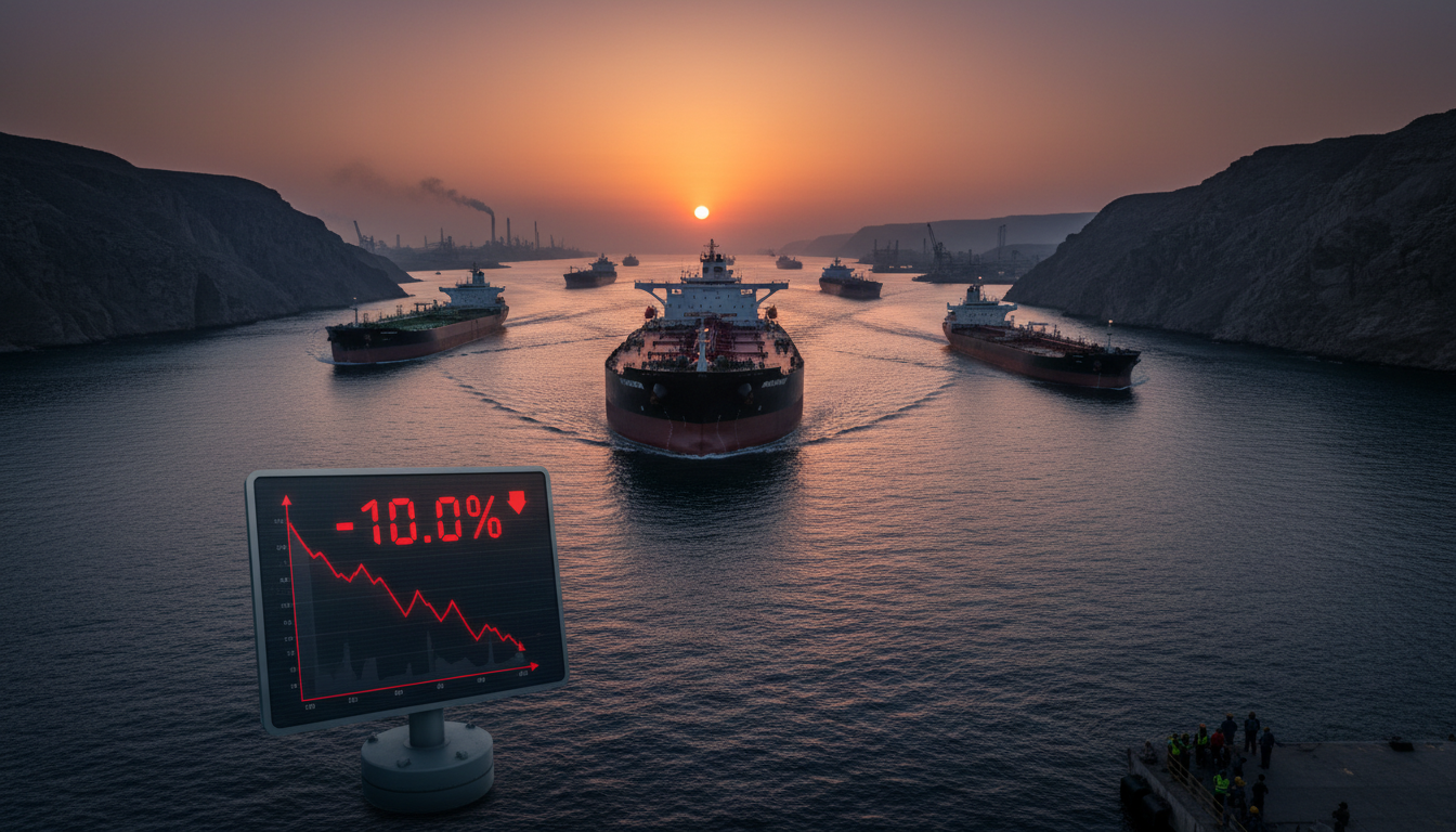 Hormuz Open: Oil Prices Dive 10%