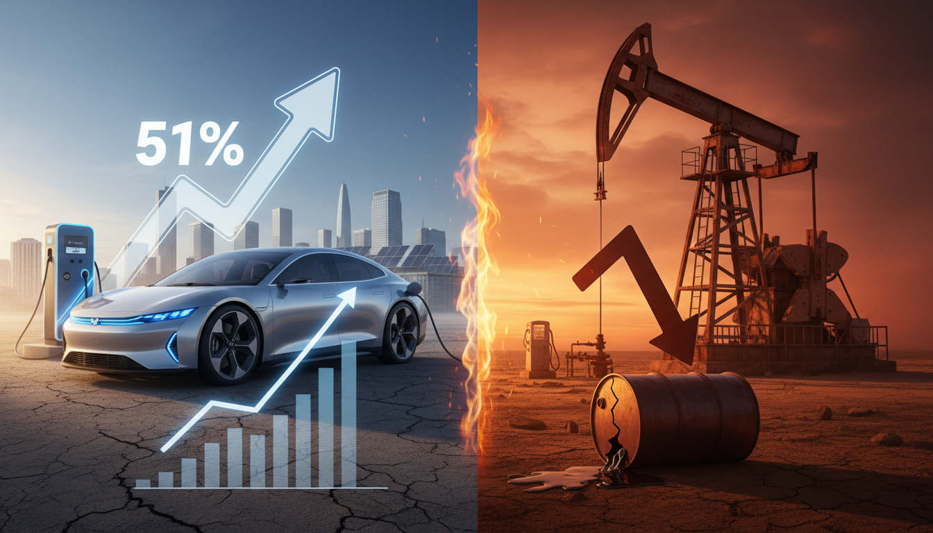 High Gas Prices Drive 51% EU EV Jump, Oil Demand Hit