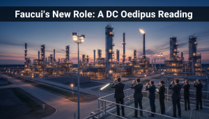You are a headline writer for OilMarketCap.com. Write ONE new headline for this oil and gas news story. Rules: under 60 characters, investor-focused, no clickbait, no character counts, no options, no explanations. Return the headline only — nothing else. Story title: Anthony Fauci makes acting debut in Oedipus the King play reading in DC | Anthony Fauci