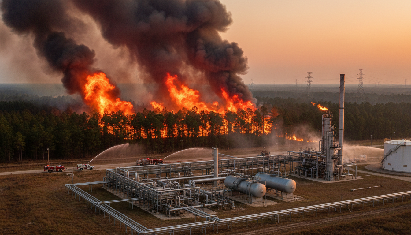 Wildfires Threaten SE US Energy Assets