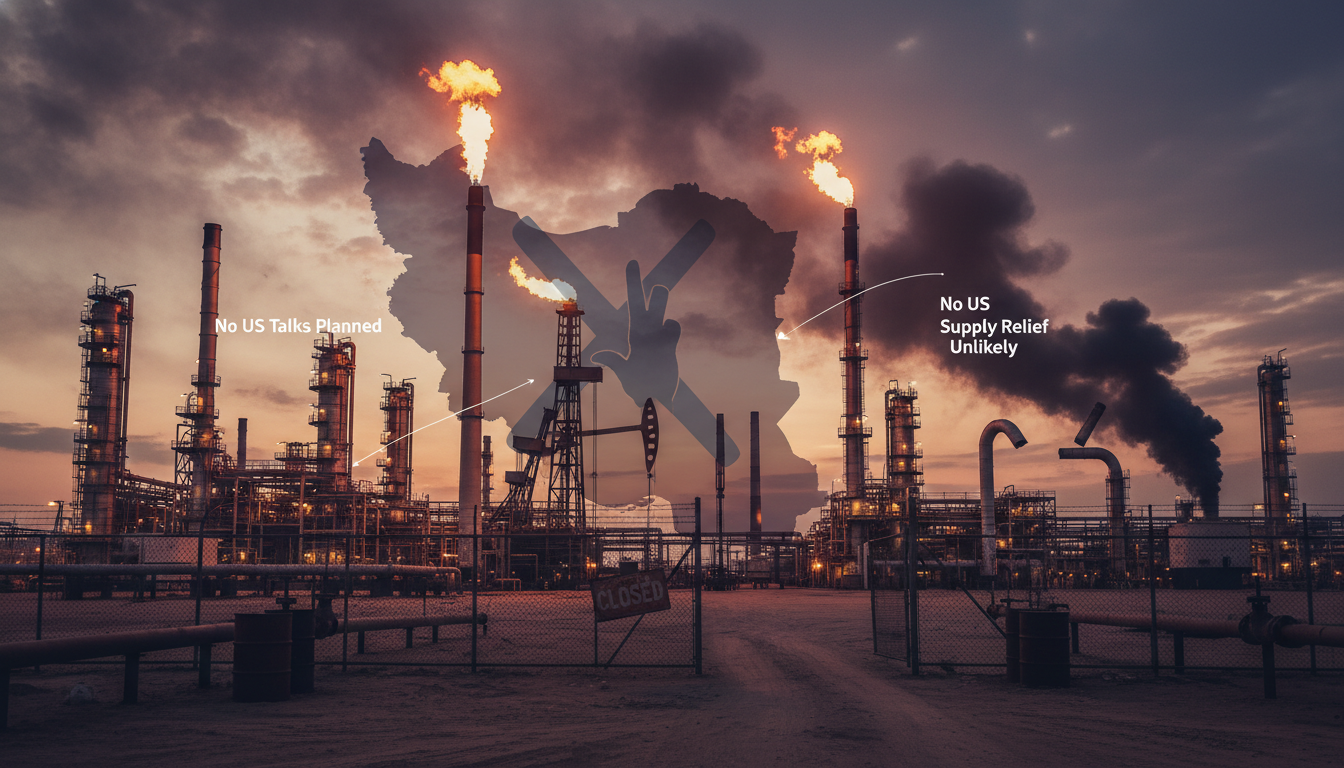 Iran: No US Talks Planned, Supply Relief Unlikely