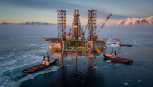 You are a headline writer for OilMarketCap.com. Write ONE new headline for this oil and gas news story. Rules: under 60 characters, investor-focused, no clickbait, no character counts, no options, no explanations. Return the headline only — nothing else. Story title: Halliburton awarded Greenland Energy Arctic drilling contract