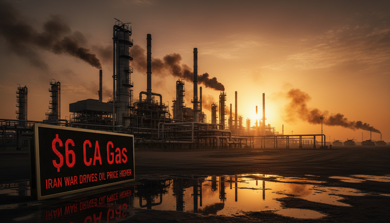 $6 CA Gas: Iran War Drives Oil Price Higher