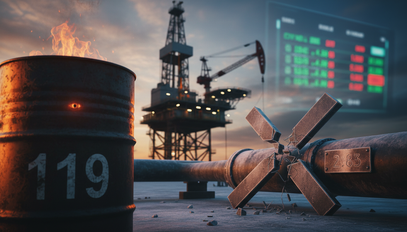 Brent Eyes $119; NatGas Rebuffed at $2.83
