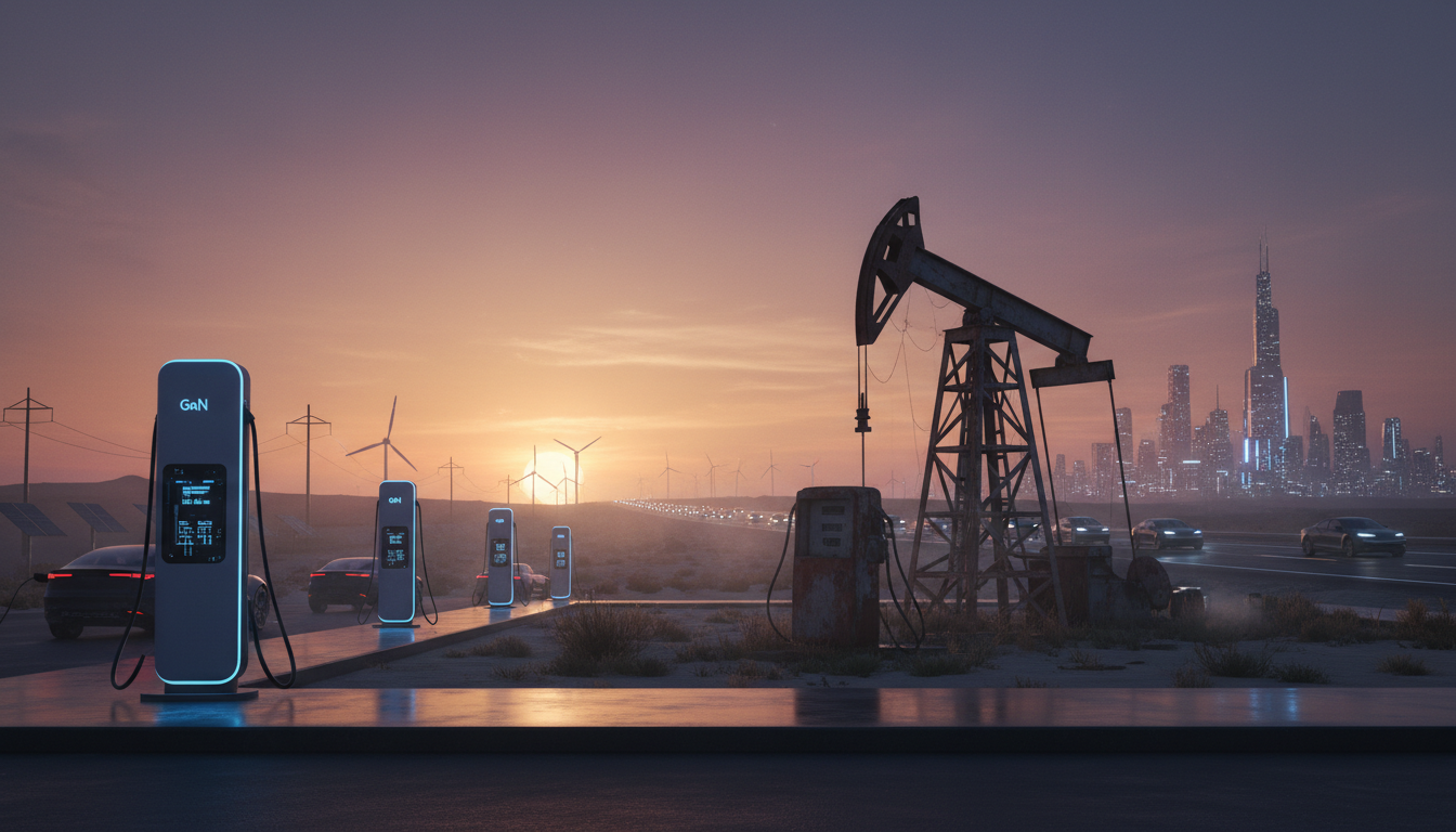 GaN Tech Drives Smaller EV Chargers, Threatens Oil Demand