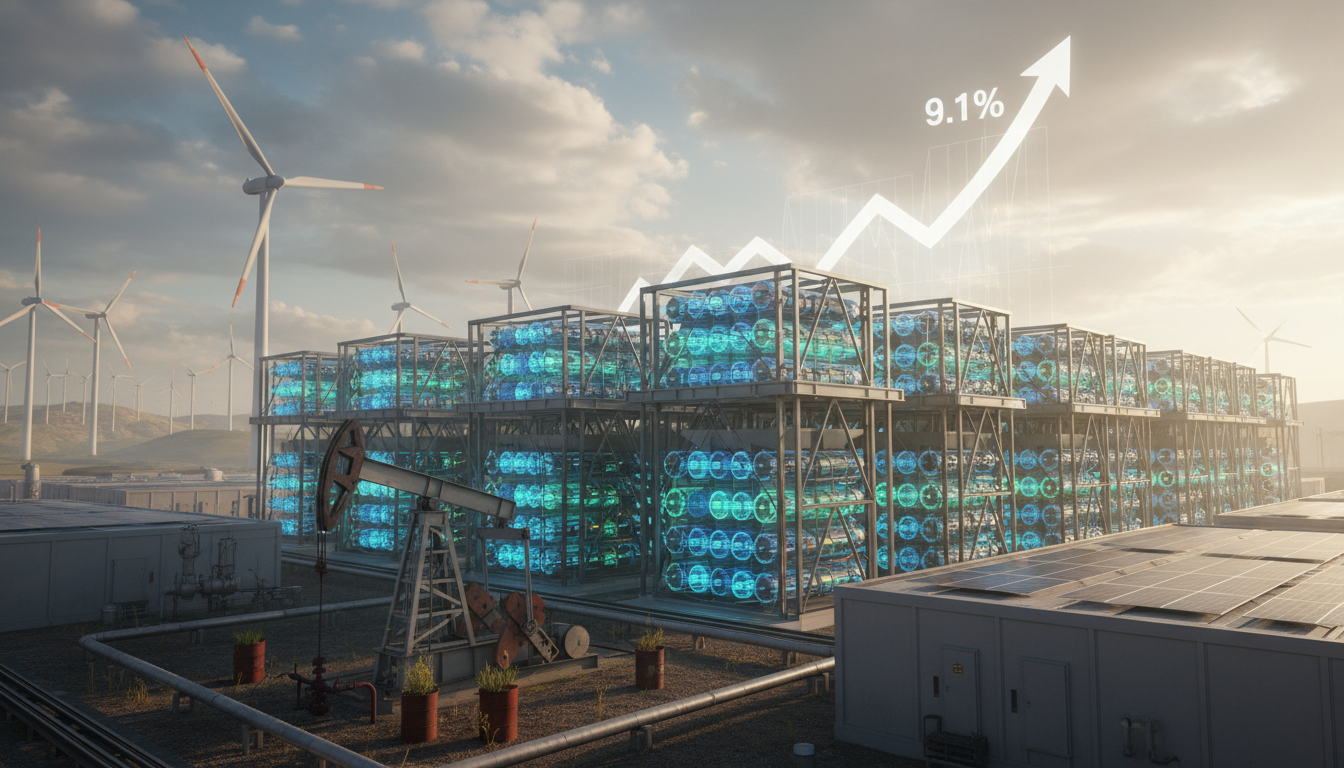 Battery Market Surges 9.1%: Energy Transition Impact