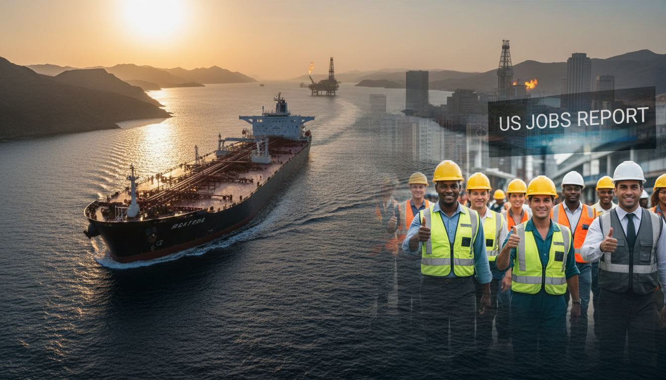 Oil Up: Hormuz Tensions Drive Gains, US Jobs Data Offset