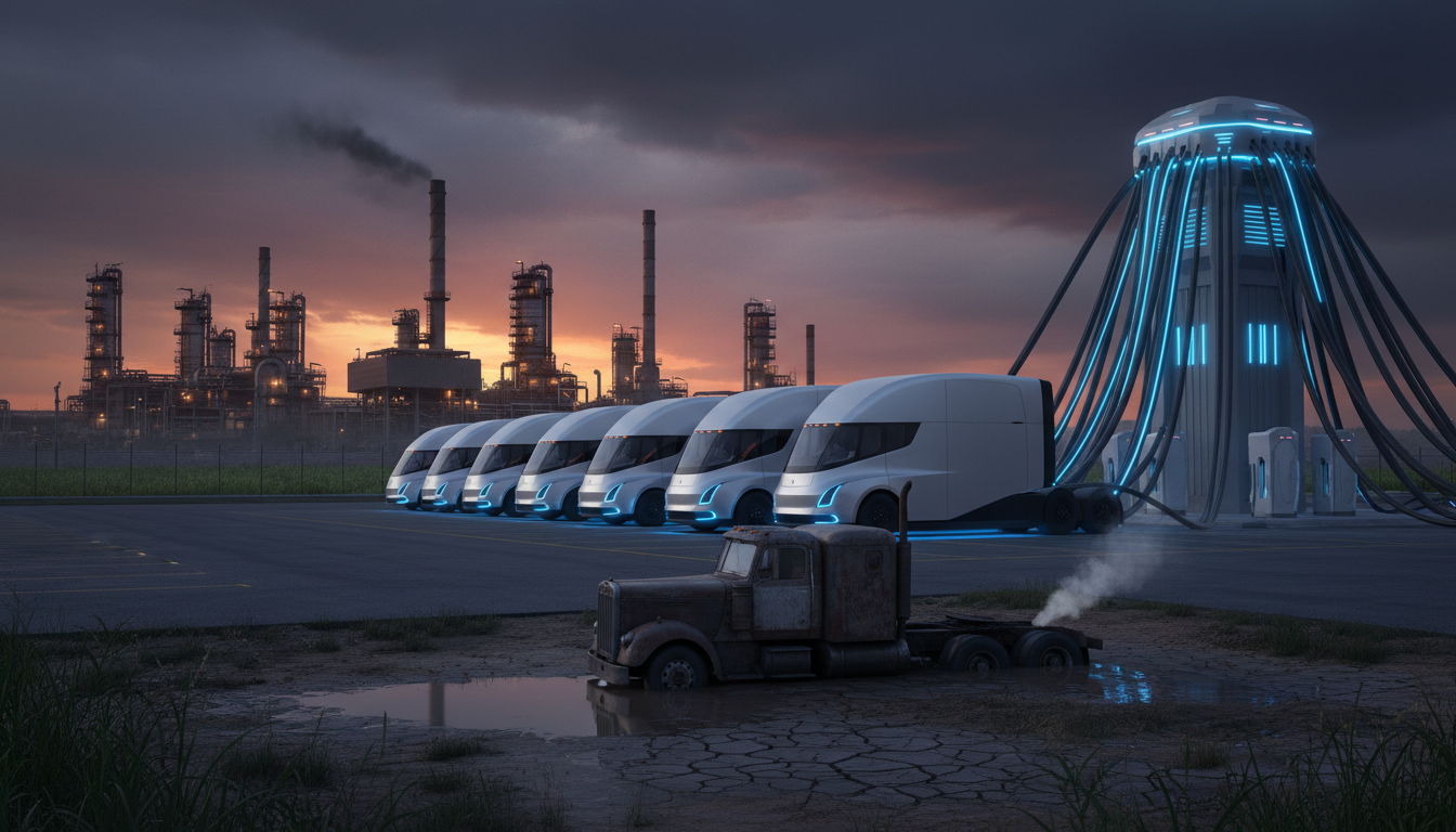 Tesla Semi Battery Threatens Diesel Demand