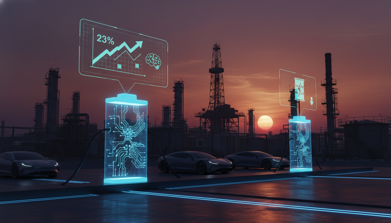 AI Boosts EV Batteries 23%: Oil Market Shift Ahead