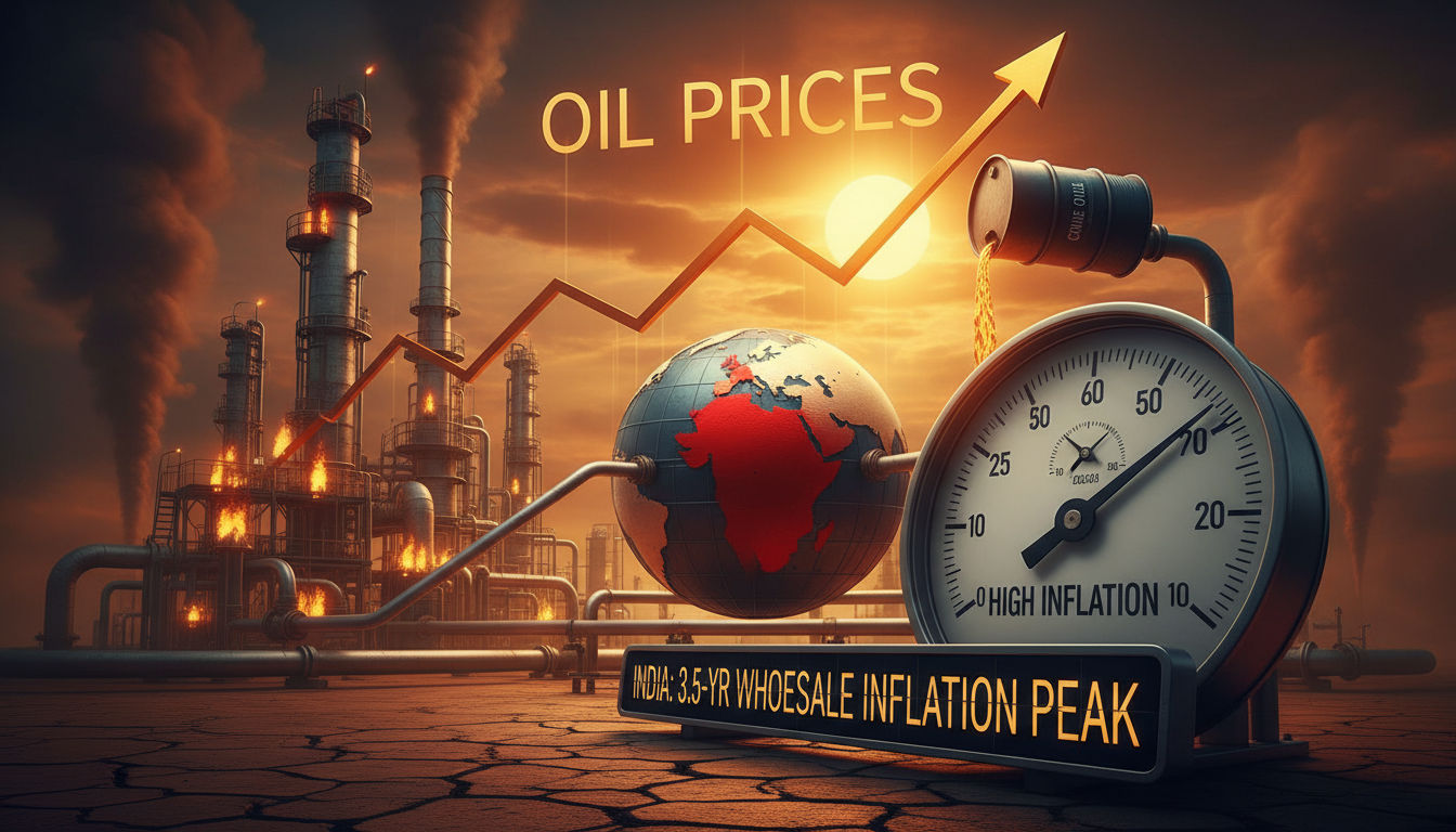 Oil Prices Fuel India's 3.5-Yr Wholesale Inflation High