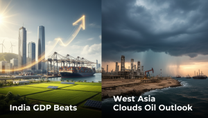 India GDP Beats; West Asia Clouds Oil Outlook