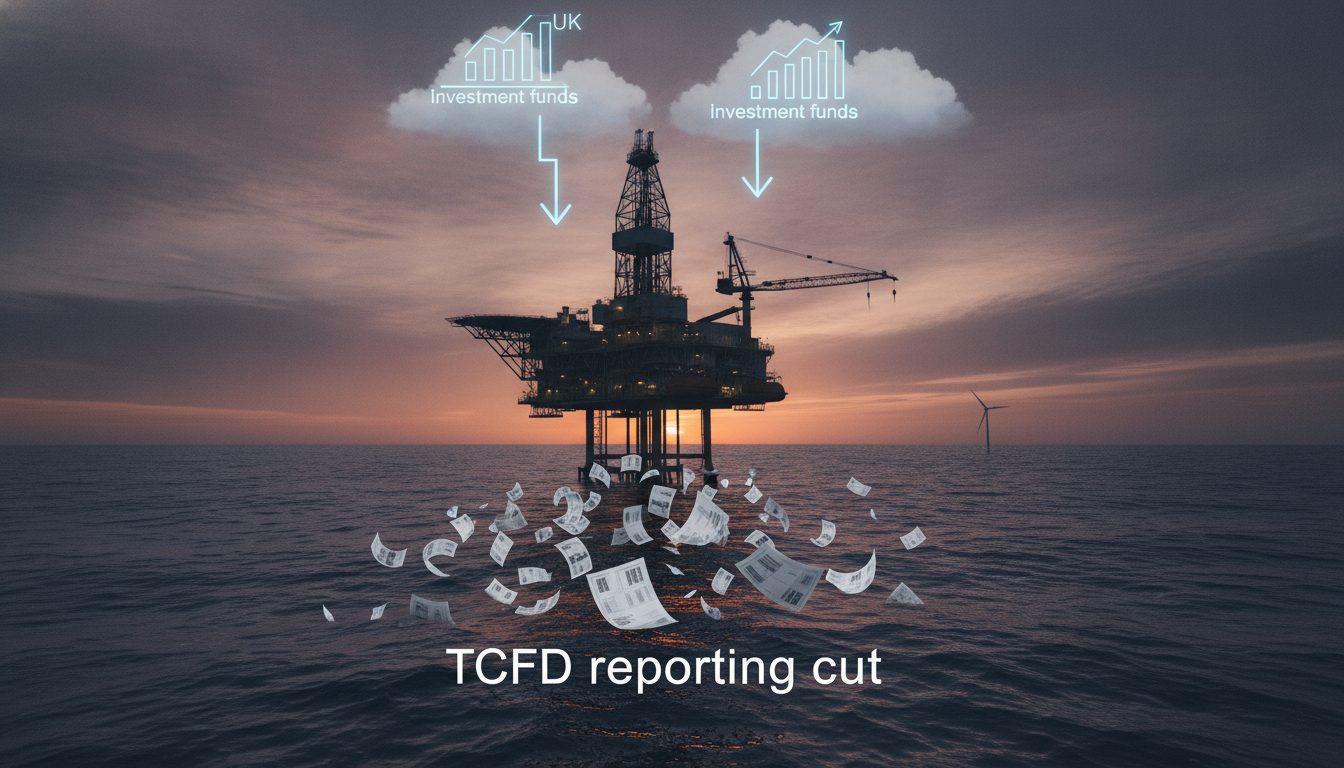UK proposes TCFD reporting cut for investment funds.