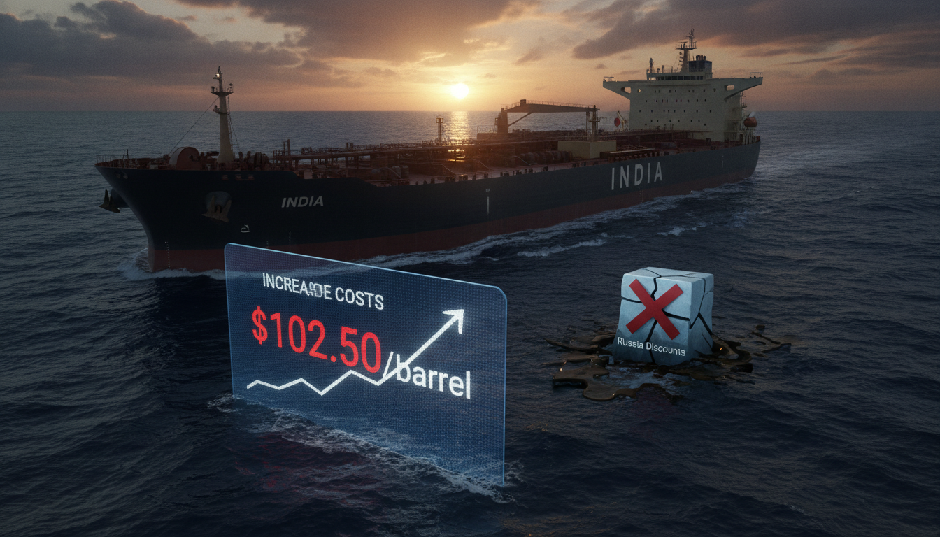 India's crude import costs up; Russia discounts end.