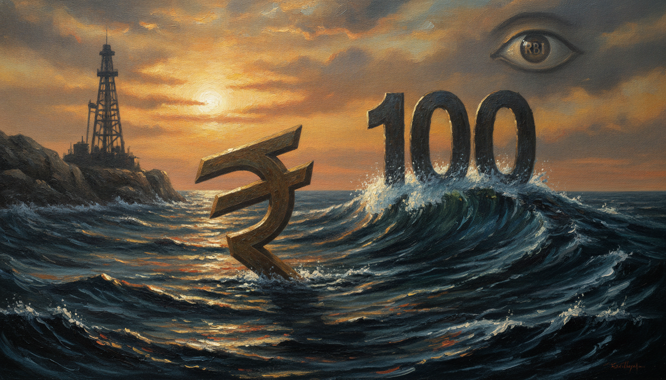 Rupee Near Record Low as Crude Tops $100; RBI Watched